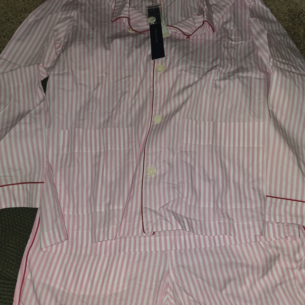 Alex Mill Pink Striped Pajama Set